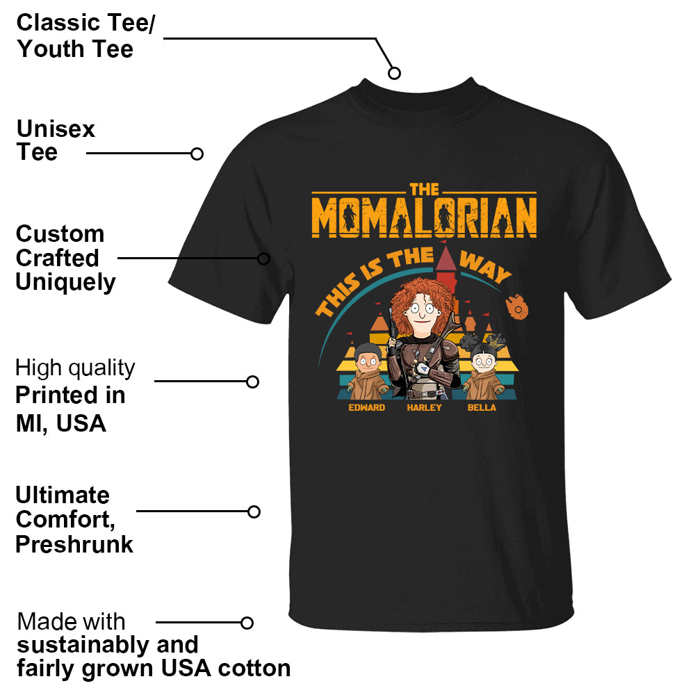 The Momalorian This Is The Way - Personalized Shirt For Mom Dad Pt99