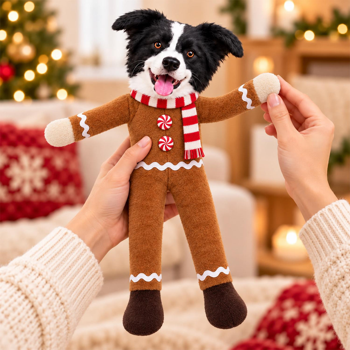 My Merry Pup, Personalized Photo Pet Squishy Toy Poseable Plush Doll, Funny Gift For Dog Mom, Dad, Cat Lover T1807 Hv01 TL06