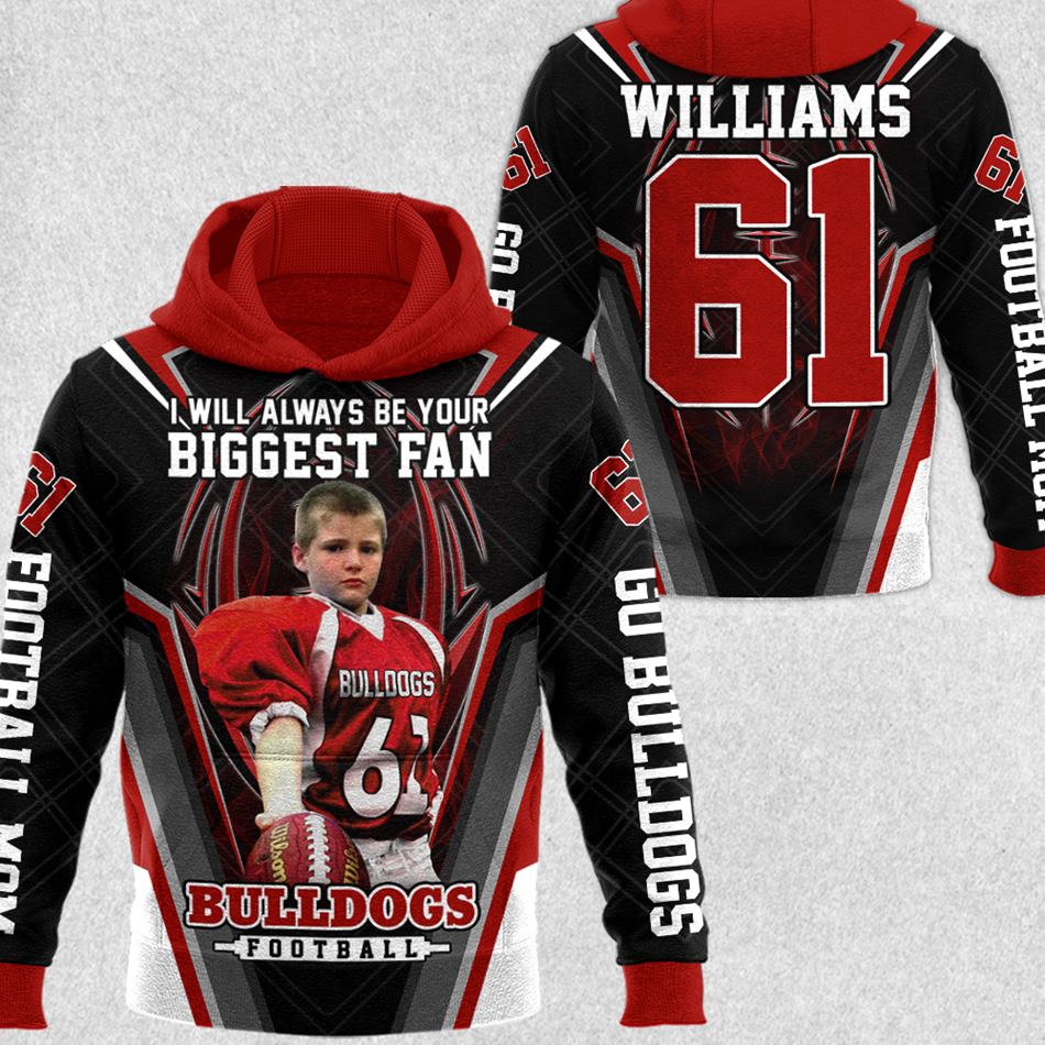 I Will Always Be Your Biggest Fan Custom Photo Personalized All Over Print Shirt For Football Mom Sport Family H2511