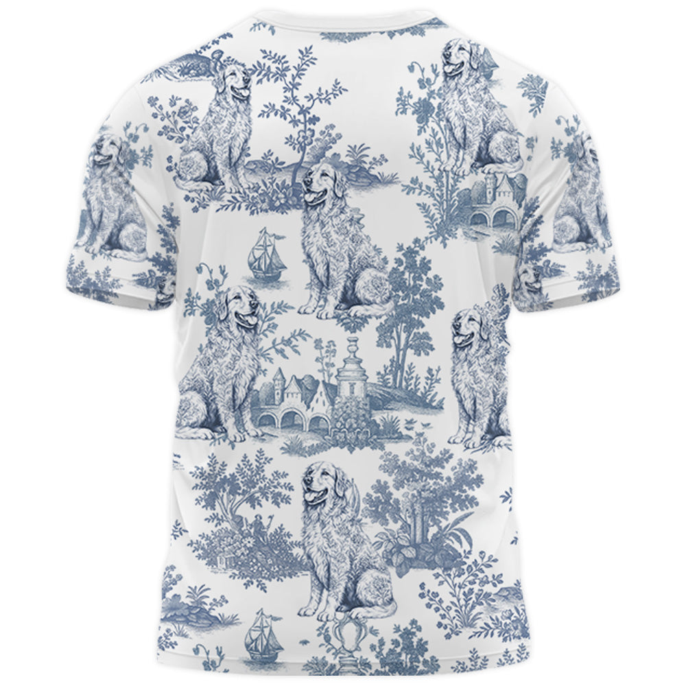 Custom Dog Mom Style Gift Toile De Jouy Chinoiseries, Personalized All Over Print Shirt T1807 Do98