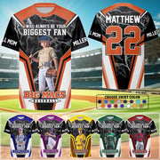 I Will Always Be Your Biggest Fan Personalized All Over Print Shirt For Baseball Mom Grandma Sport Family