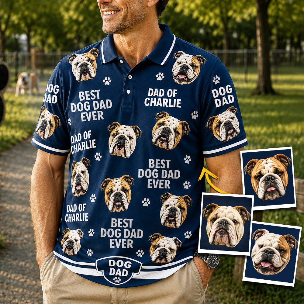 Best Dog Dad Ever - Personalized All Over Print Shirt - Gifts For Dog Lover T1807 T24