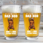 It's Not A Dad Bob, It's A Father Figure, Fathers Day Gift, Personalized 16oz Pint Beer Glass