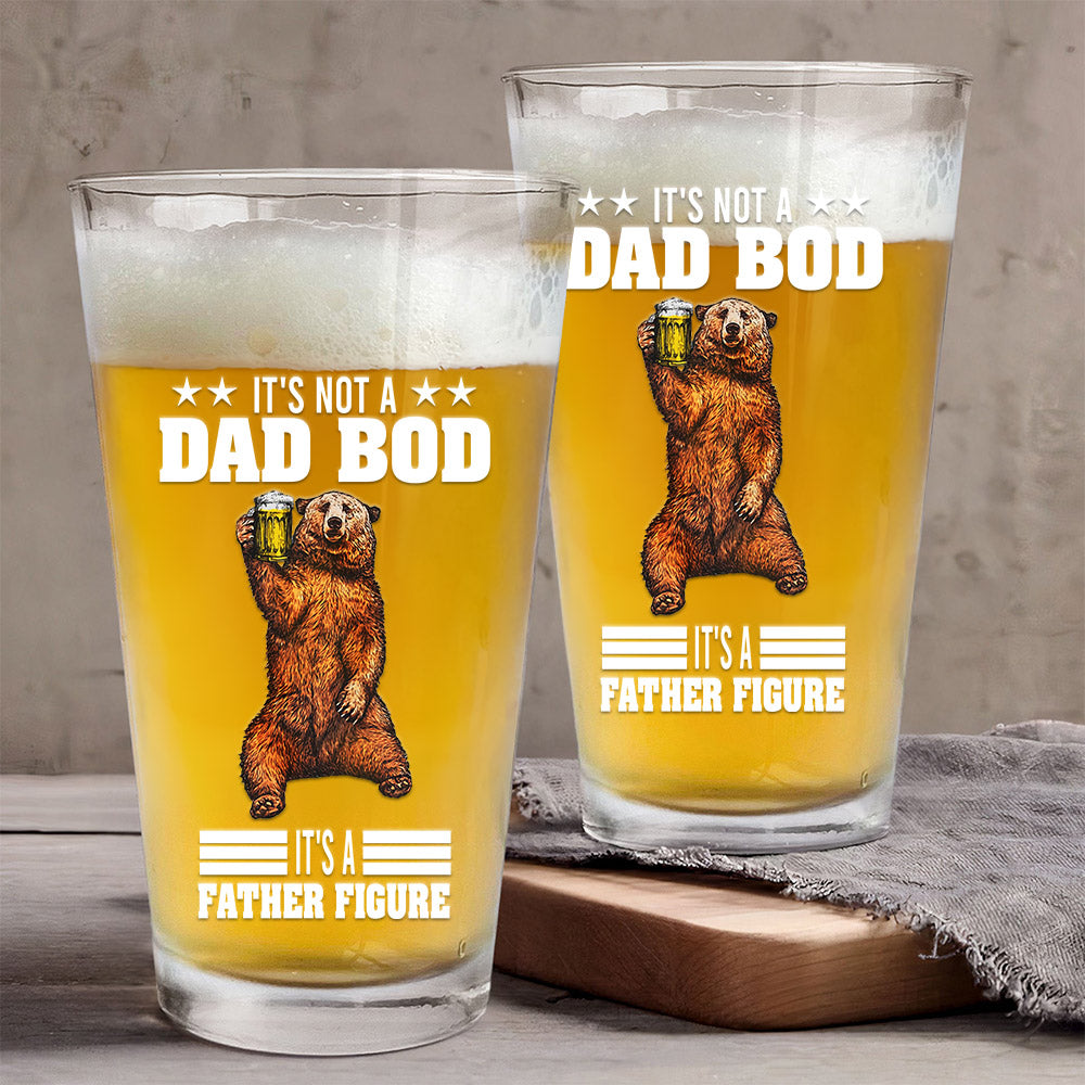 It's Not A Dad Bob, It's A Father Figure, Fathers Day Gift, Personalized 16oz Pint Beer Glass