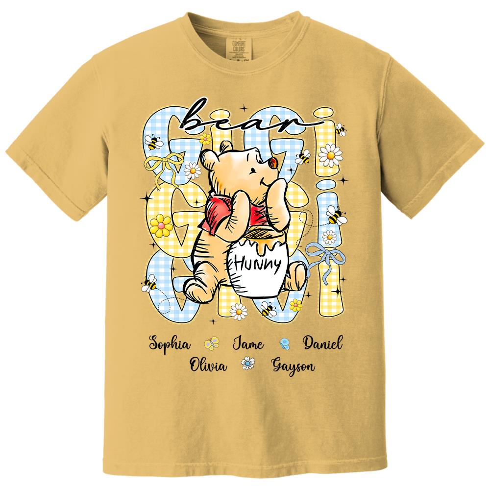 Mama Bear, Personalized Mama Bear Shirt With Bee Kids Name, Gift For Mom Grandma, Gift For Mother's Day MI209 Hv01