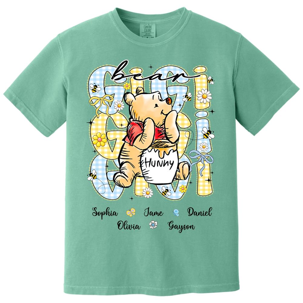 Mama Bear, Personalized Mama Bear Shirt With Bee Kids Name, Gift For Mom Grandma, Gift For Mother's Day MI209 Hv01