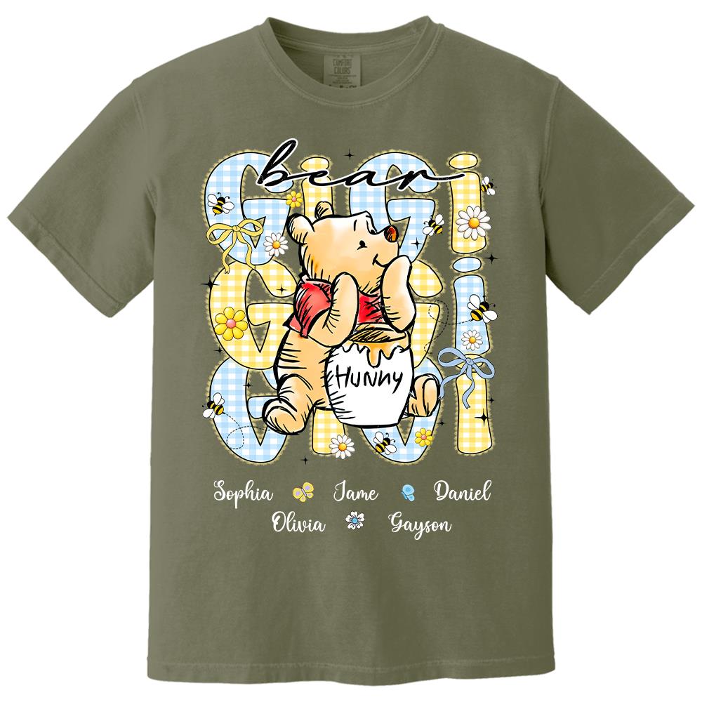 Mama Bear, Personalized Mama Bear Shirt With Bee Kids Name, Gift For Mom Grandma, Gift For Mother's Day MI209 Hv01