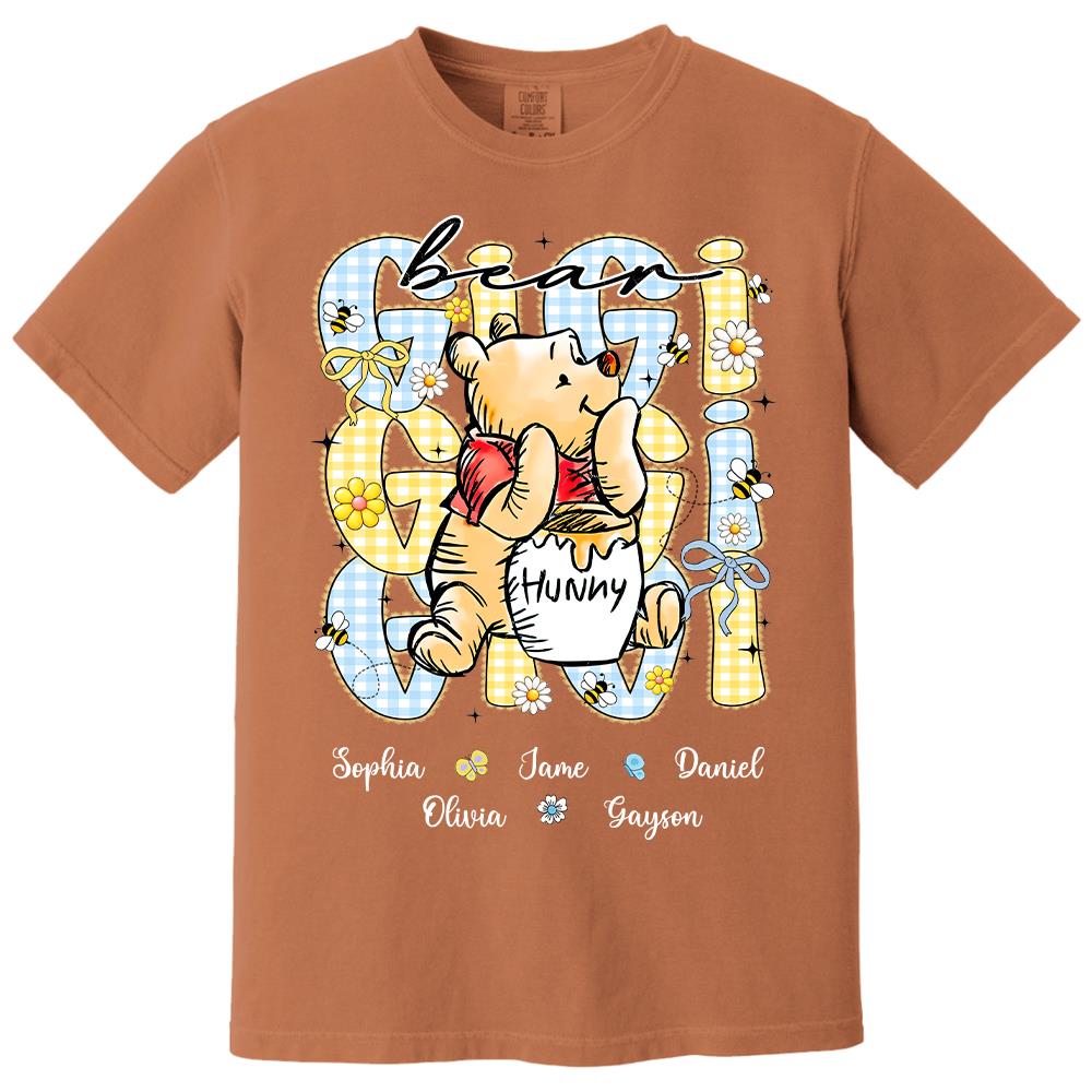 Mama Bear, Personalized Mama Bear Shirt With Bee Kids Name, Gift For Mom Grandma, Gift For Mother's Day MI209 Hv01