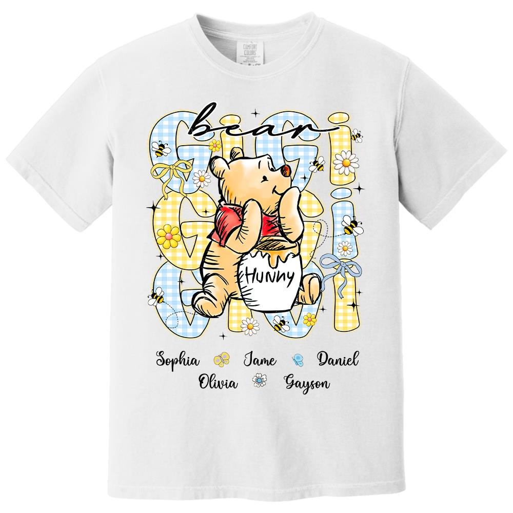 Mama Bear, Personalized Mama Bear Shirt With Bee Kids Name, Gift For Mom Grandma, Gift For Mother's Day MI209 Hv01