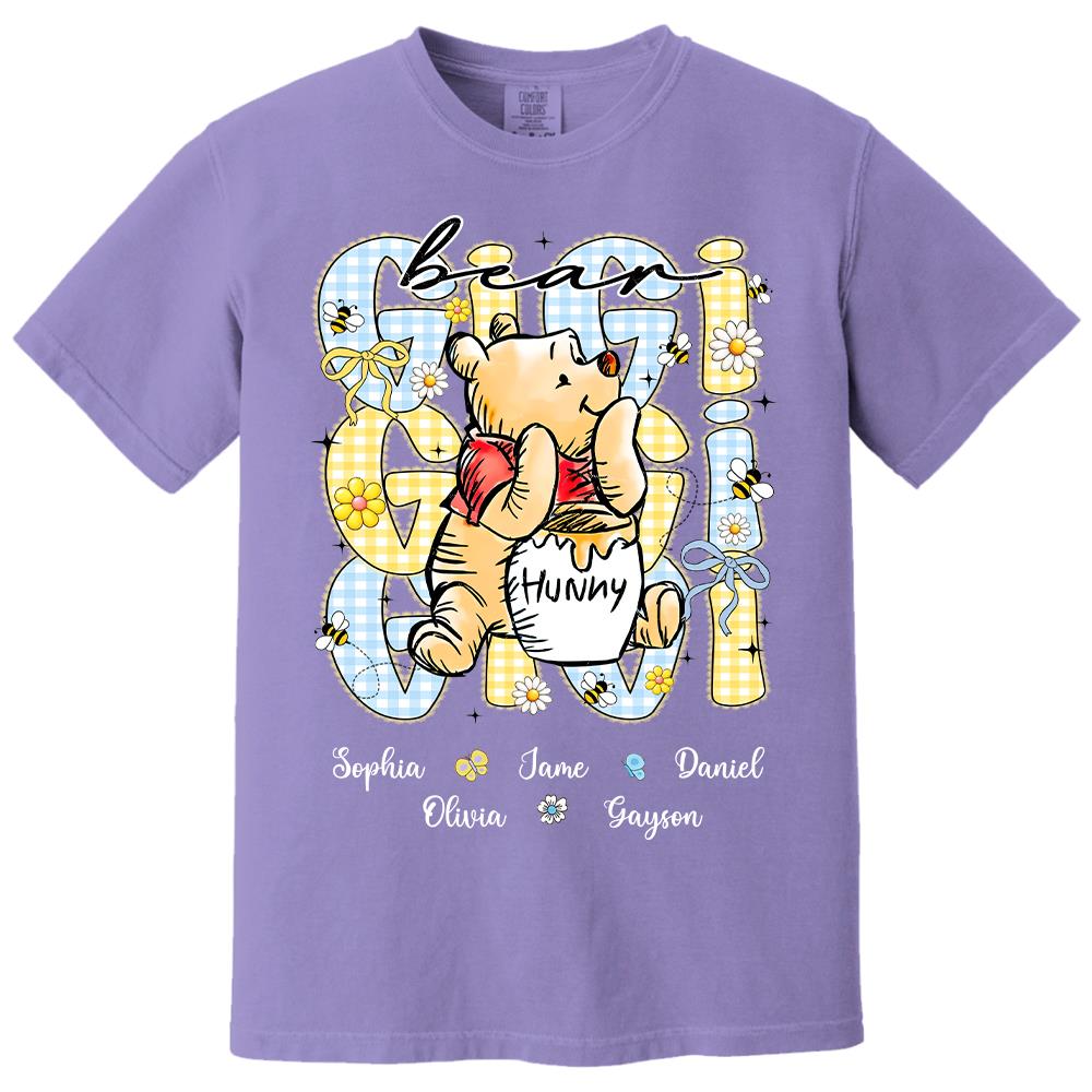 Mama Bear, Personalized Mama Bear Shirt With Bee Kids Name, Gift For Mom Grandma, Gift For Mother's Day MI209 Hv01