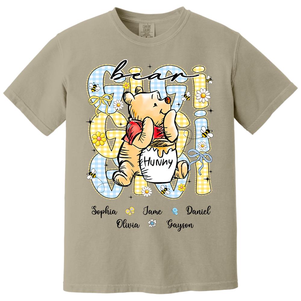 Mama Bear, Personalized Mama Bear Shirt With Bee Kids Name, Gift For Mom Grandma, Gift For Mother's Day MI209 Hv01