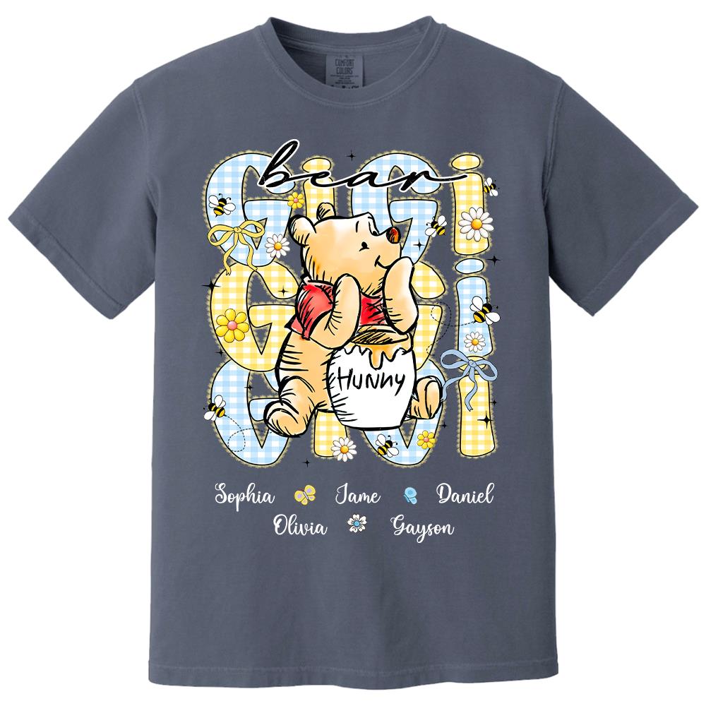 Mama Bear, Personalized Mama Bear Shirt With Bee Kids Name, Gift For Mom Grandma, Gift For Mother's Day MI209 Hv01