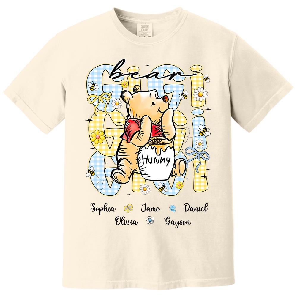 Mama Bear, Personalized Mama Bear Shirt With Bee Kids Name, Gift For Mom Grandma, Gift For Mother's Day MI209 Hv01