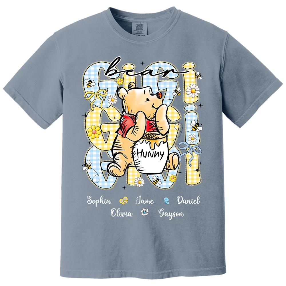 Mama Bear, Personalized Mama Bear Shirt With Bee Kids Name, Gift For Mom Grandma, Gift For Mother's Day MI209 Hv01