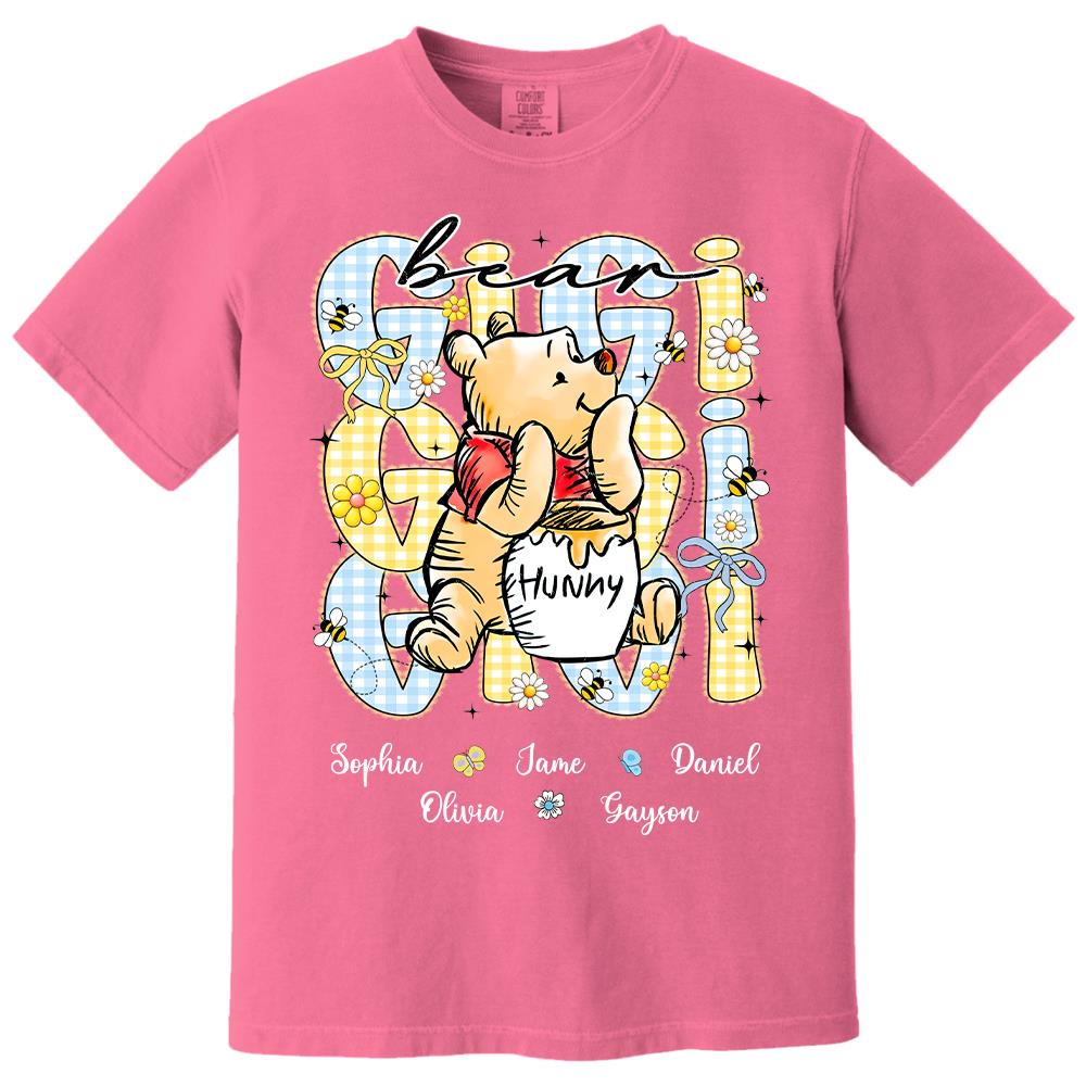 Mama Bear, Personalized Mama Bear Shirt With Bee Kids Name, Gift For Mom Grandma, Gift For Mother's Day MI209 Hv01