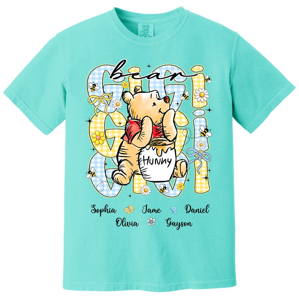 Mama Bear, Personalized Mama Bear Shirt With Bee Kids Name, Gift For Mom Grandma, Gift For Mother's Day MI209 Hv01