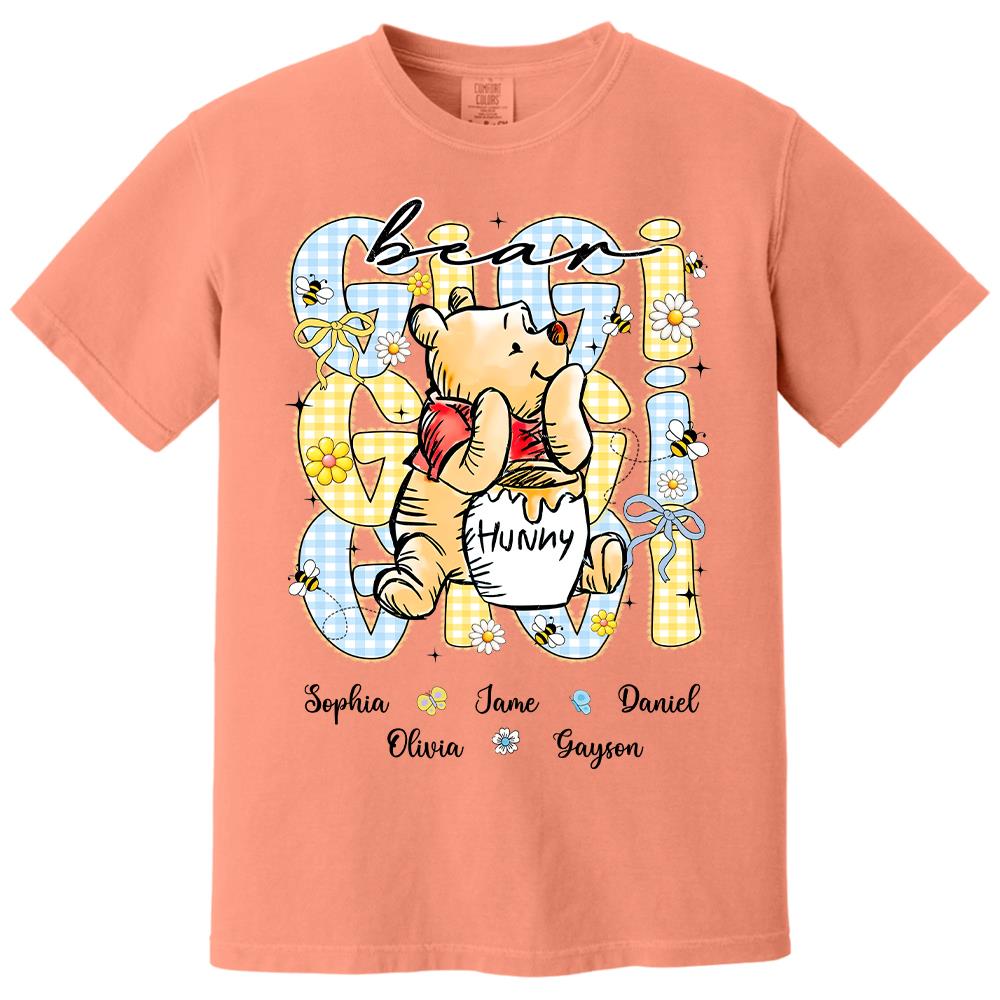 Mama Bear, Personalized Mama Bear Shirt With Bee Kids Name, Gift For Mom Grandma, Gift For Mother's Day MI209 Hv01