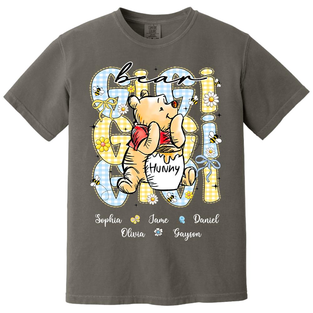 Mama Bear, Personalized Mama Bear Shirt With Bee Kids Name, Gift For Mom Grandma, Gift For Mother's Day MI209 Hv01