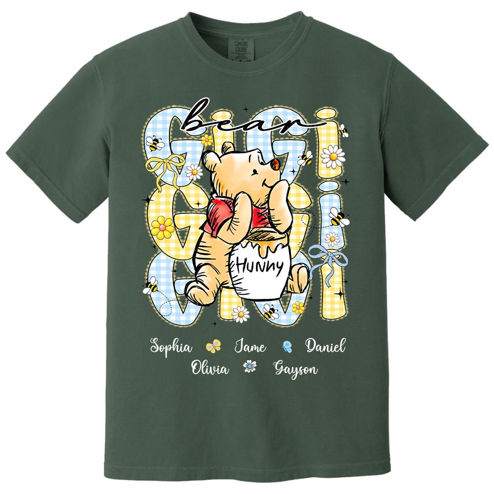Mama Bear, Personalized Mama Bear Shirt With Bee Kids Name, Gift For Mom Grandma, Gift For Mother's Day MI209 Hv01