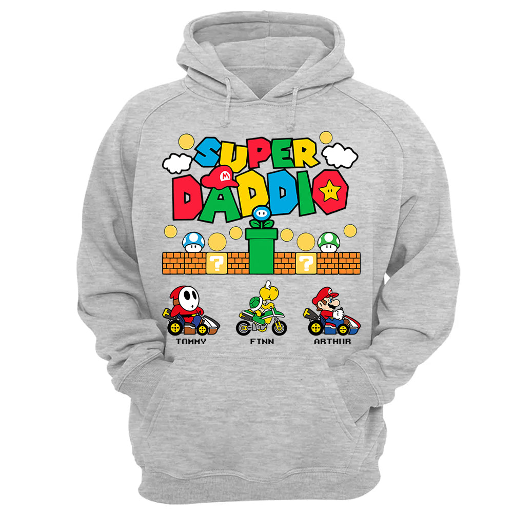 Personalized Super Daddio Shirt, Custom Names Shirt, Father's Day Gift Vr2