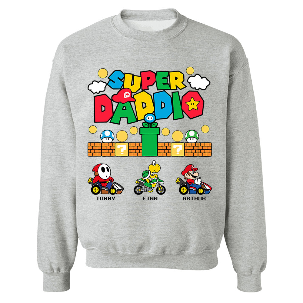 Personalized Super Daddio Shirt, Custom Names Shirt, Father's Day Gift Vr2