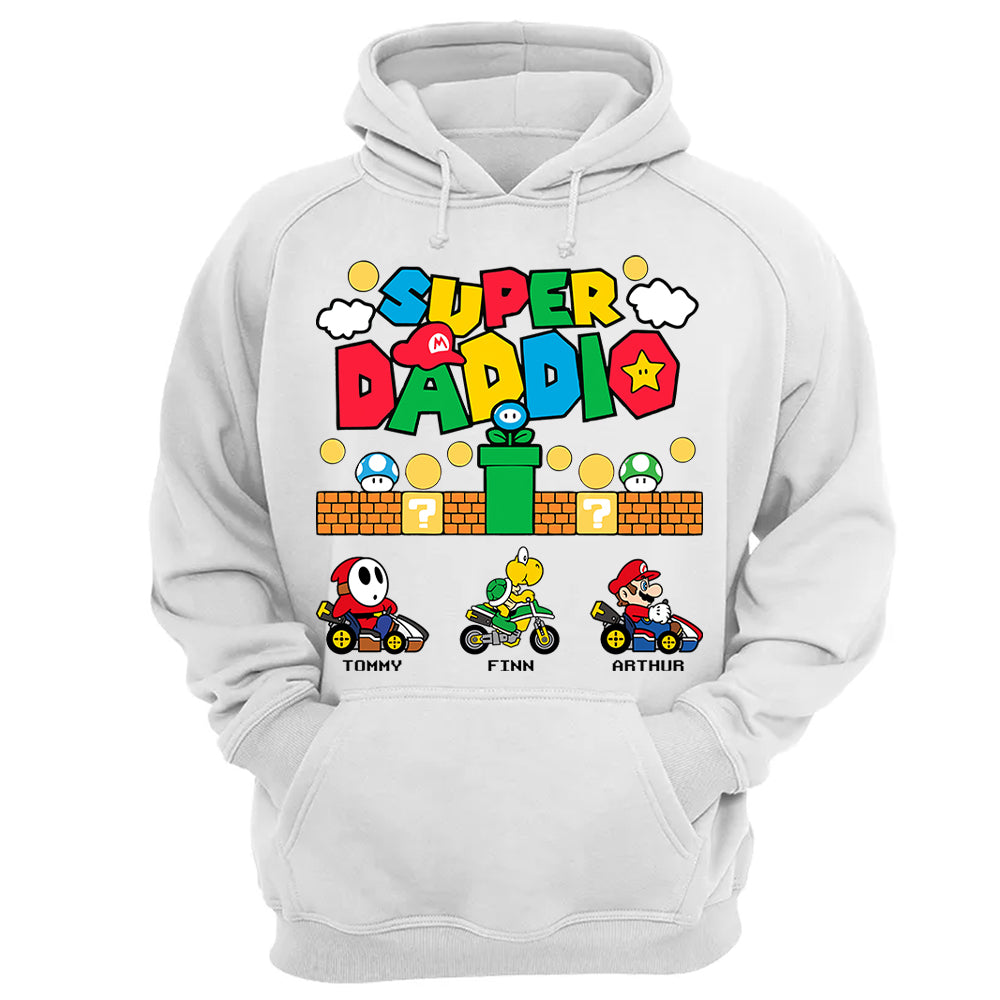 Personalized Super Daddio Shirt, Custom Names Shirt, Father's Day Gift Vr2