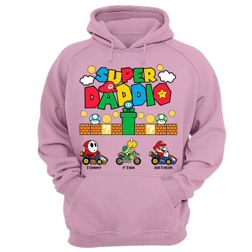 Personalized Super Daddio Shirt, Custom Names Shirt, Father's Day Gift Vr2