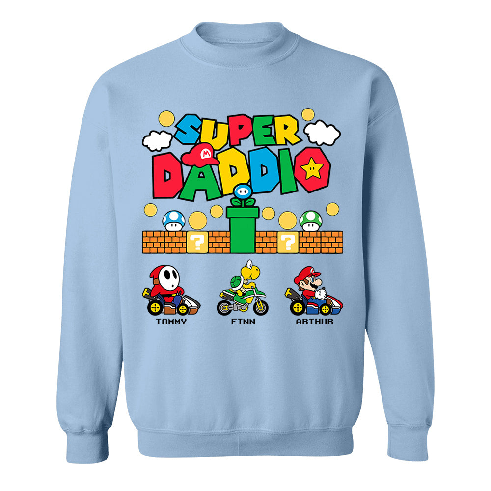 Personalized Super Daddio Shirt, Custom Names Shirt, Father's Day Gift Vr2