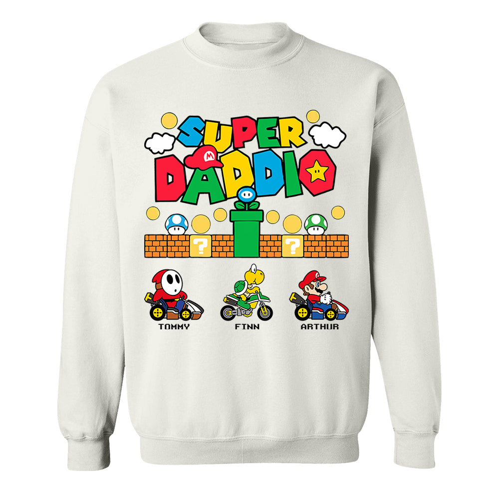 Personalized Super Daddio Shirt, Custom Names Shirt, Father's Day Gift Vr2