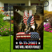 Patriot Day 911 Firefighter We Will Never Forget Flag T1807 Do99
