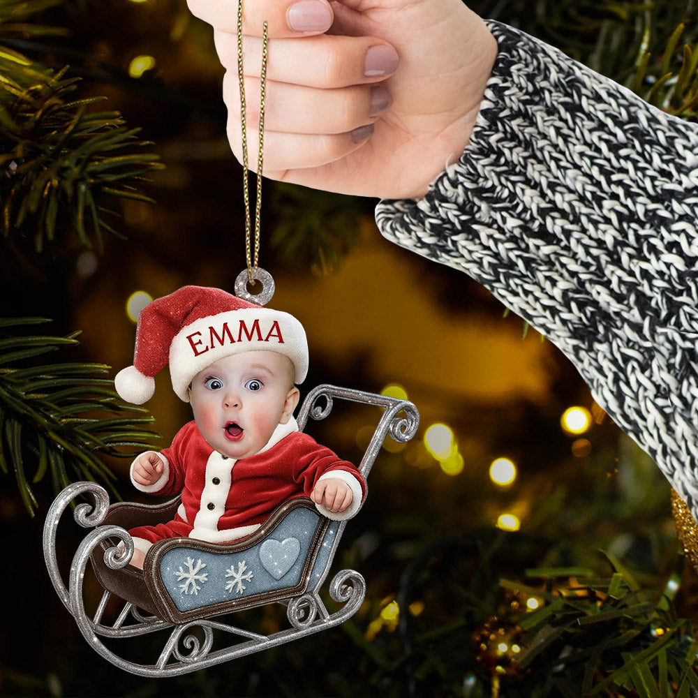 Baby's First Christmas Ornament, Personalized Newborn Christmas Ornament, Acrylic Christmas Ornament For Custom Baby, New Baby Gift