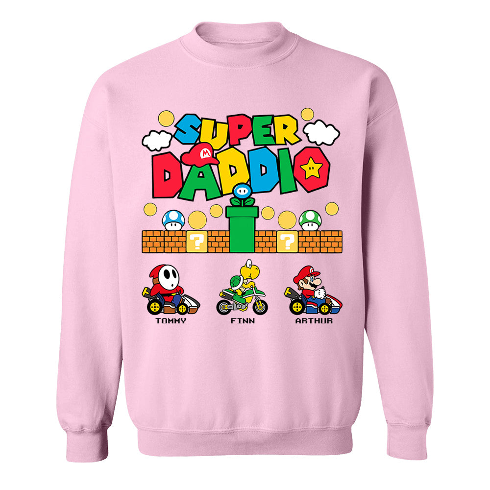 Personalized Super Daddio Shirt, Custom Names Shirt, Father's Day Gift Vr2