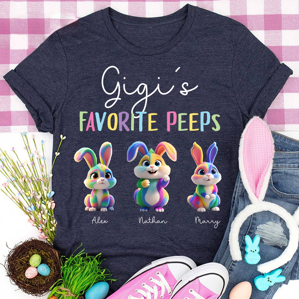 Gigi's Favorite Peeps - Personalized Easter Day Shirt Pa00