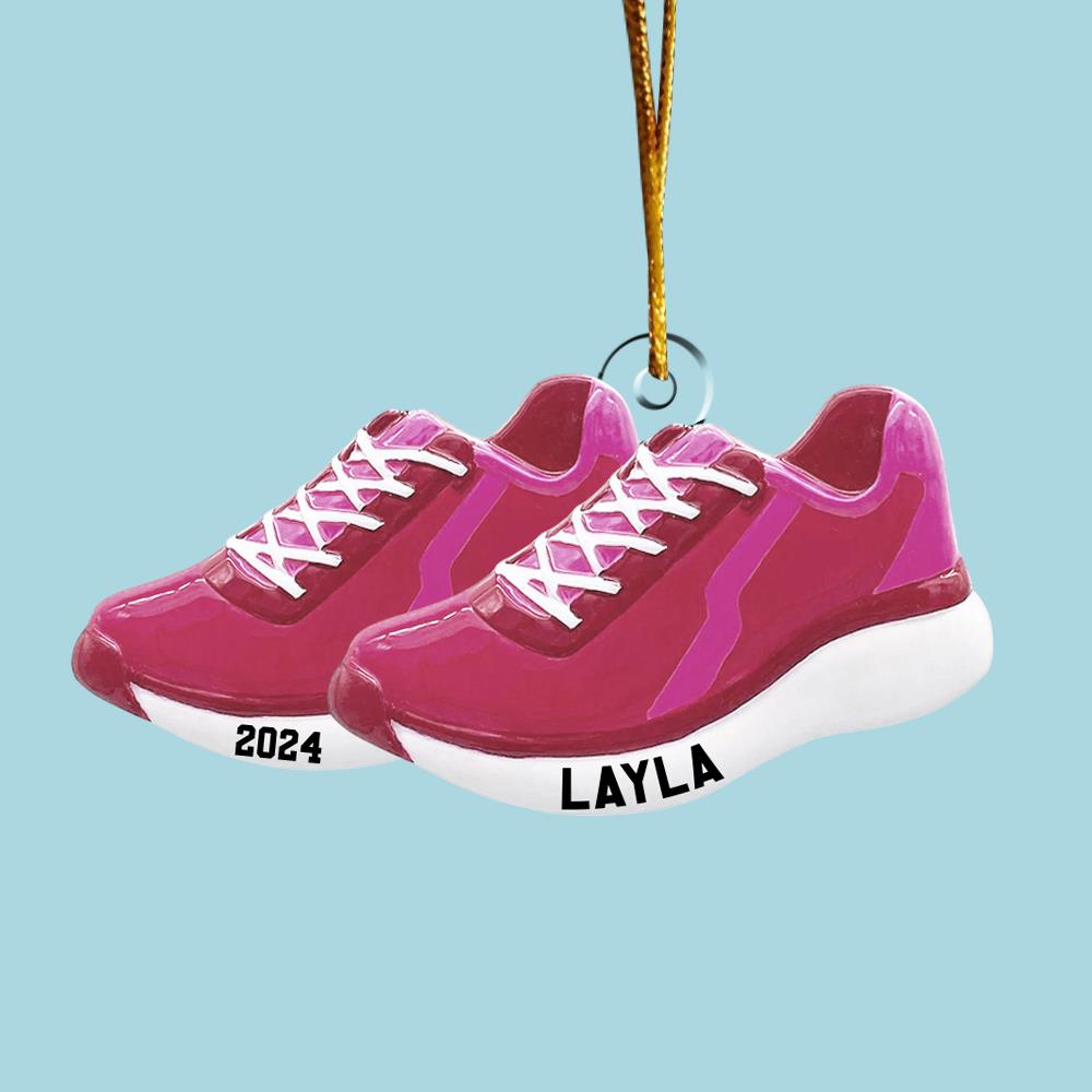 Personalized Running Shoe Sports Christmas Ornament  - Personalized Acrylic Ornament Nh00