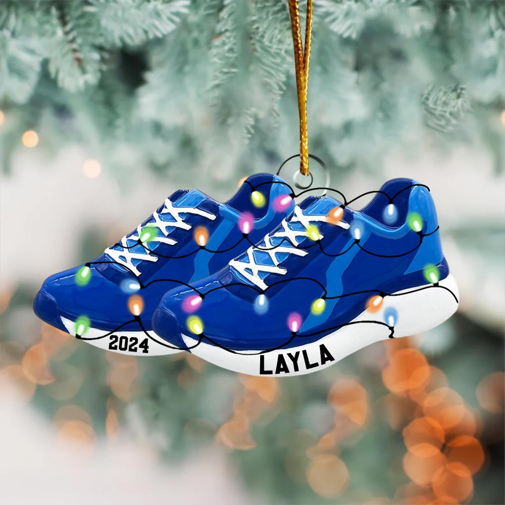 Personalized Running Shoe Sports Christmas Ornament  - Personalized Acrylic Ornament Nh00