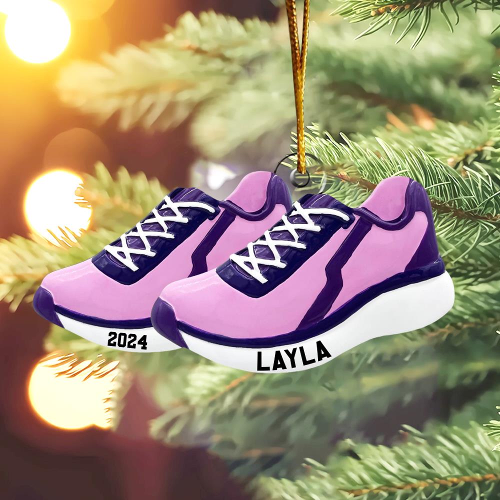 Personalized Running Shoe Sports Christmas Ornament  - Personalized Acrylic Ornament Nh00