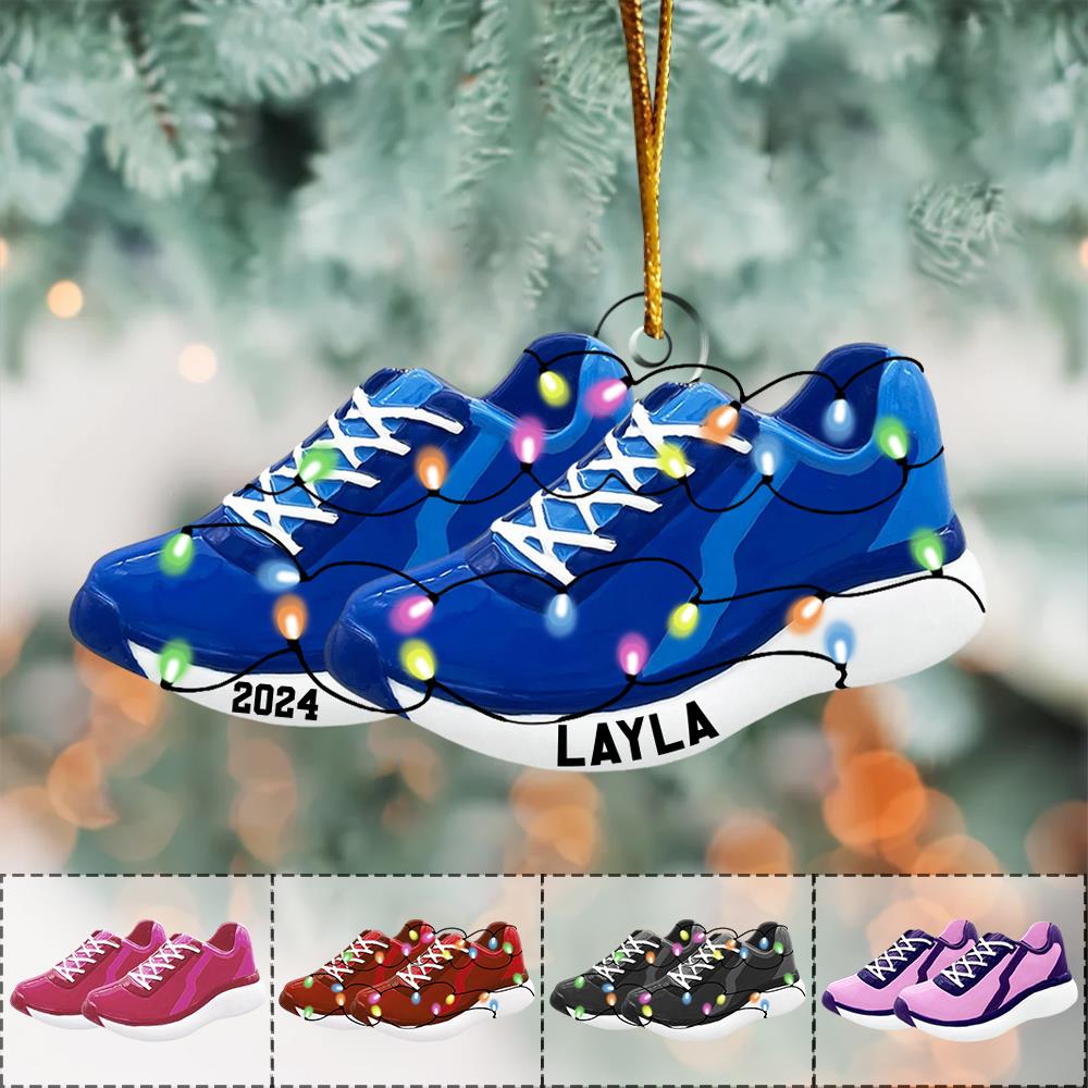 Personalized Running Shoe Sports Christmas Ornament  - Personalized Acrylic Ornament Nh00