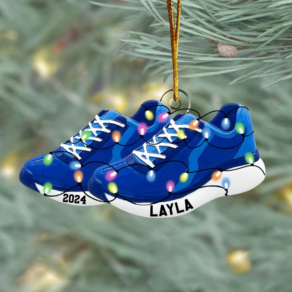 Personalized Running Shoe Sports Christmas Ornament  - Personalized Acrylic Ornament Nh00