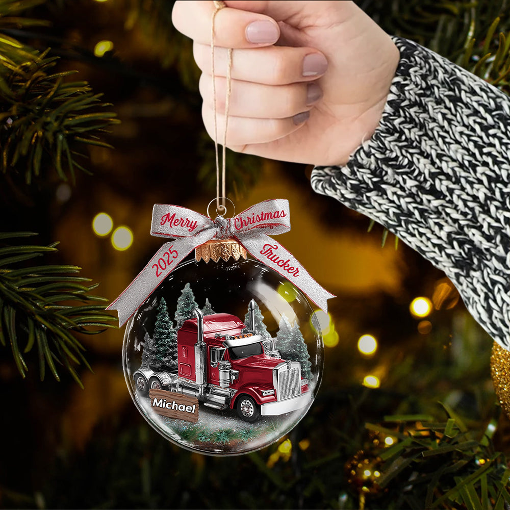 Personalized Trucker Ornament -  Gift For Truck Car Lovers A2110 Hv01