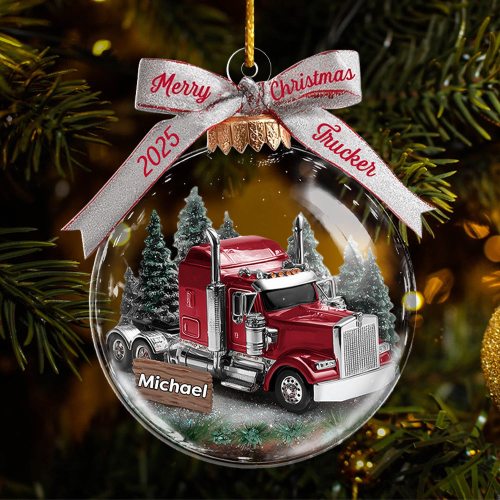 Personalized Trucker Ornament -  Gift For Truck Car Lovers A2110 Hv01