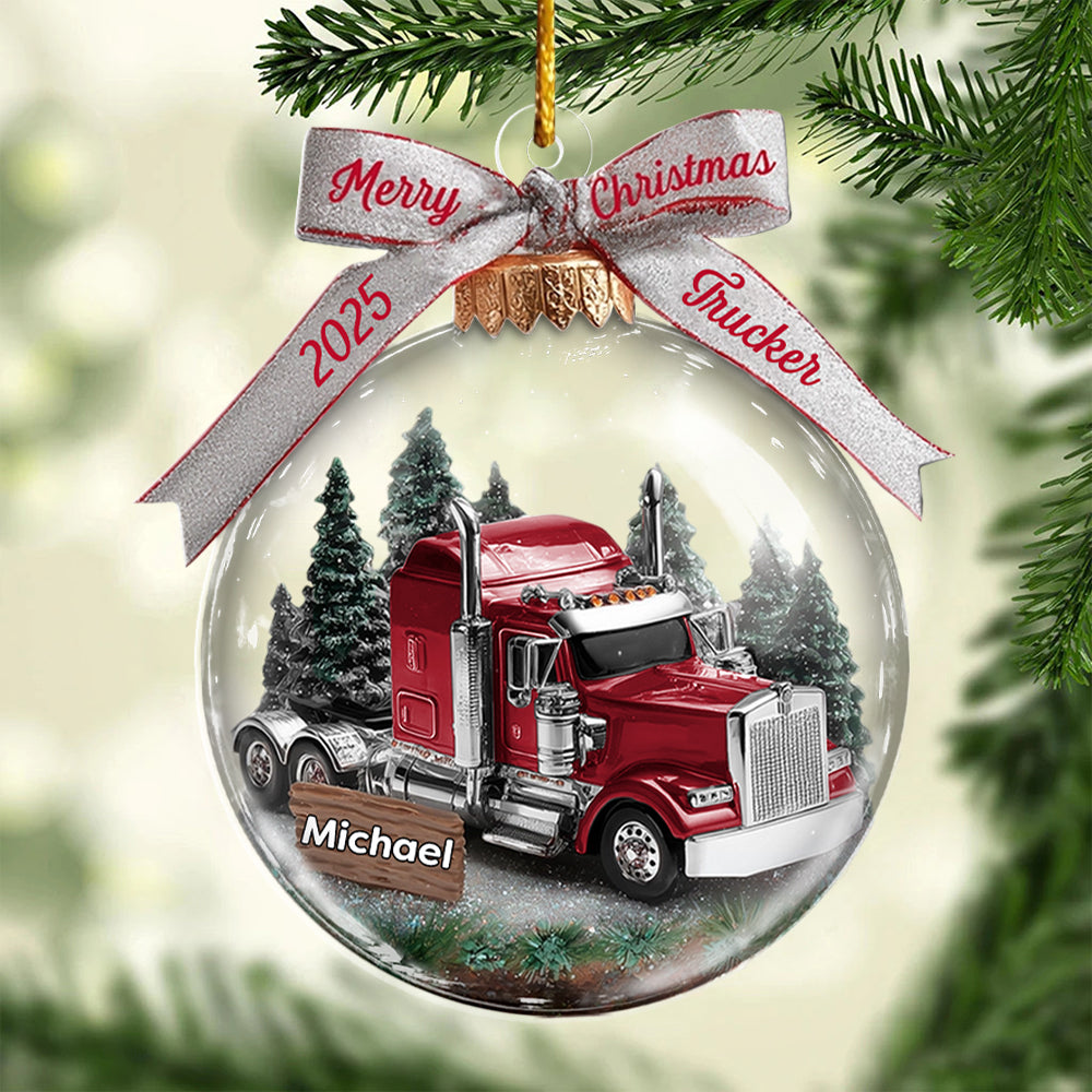 Personalized Trucker Ornament -  Gift For Truck Car Lovers A2110 Hv01
