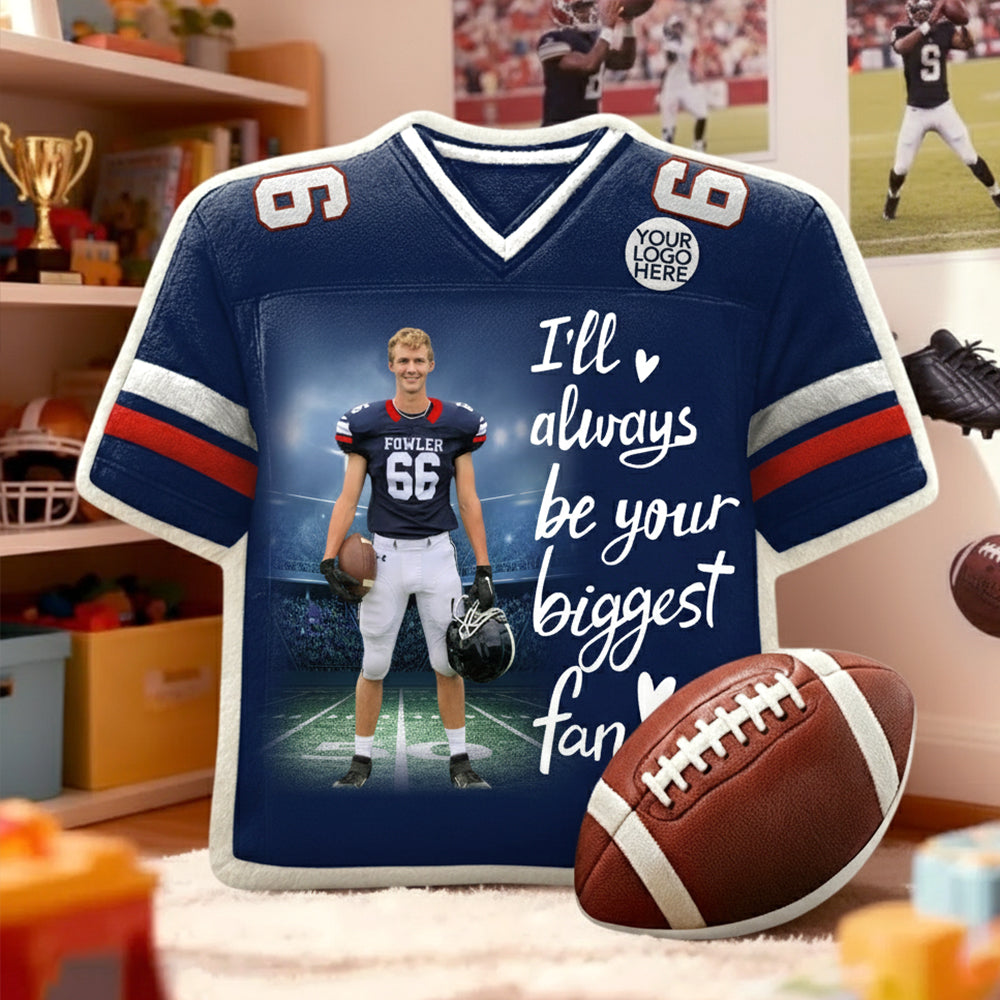 Custom Photo Football GameDay Ugly Plush Pillow Gift For Football Lovers - Personalized Gift For Football Player Hv01