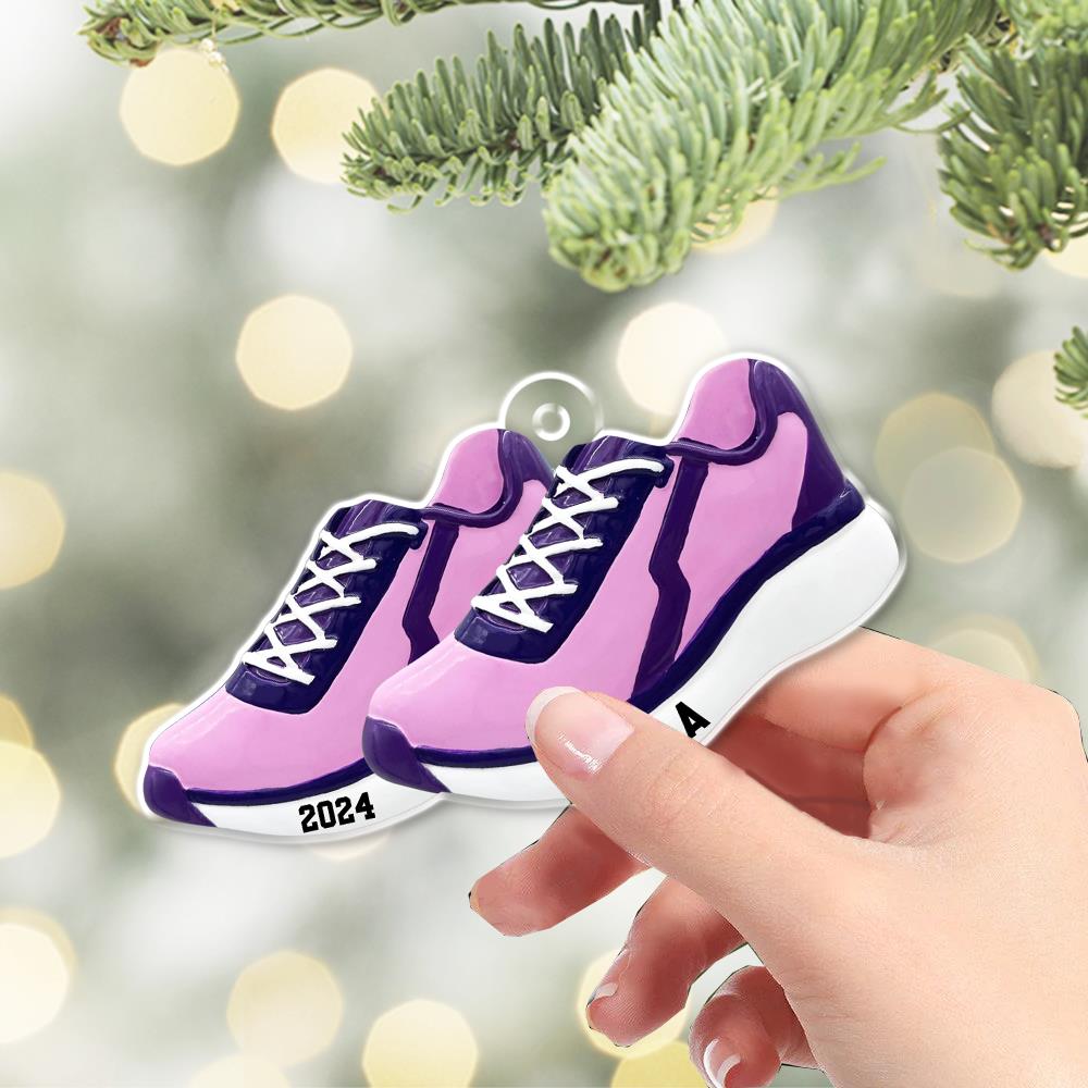 Personalized Running Shoe Sports Christmas Ornament  - Personalized Acrylic Ornament Nh00