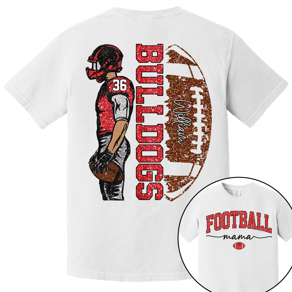 American Football Mom Team Shirt - Personalized Football Mom Shirts Na02 Li29