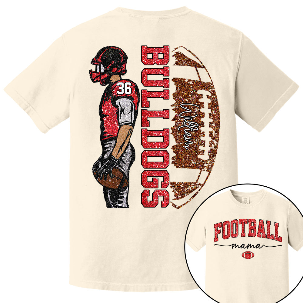 American Football Mom Team Shirt - Personalized Football Mom Shirts Na02 Li29