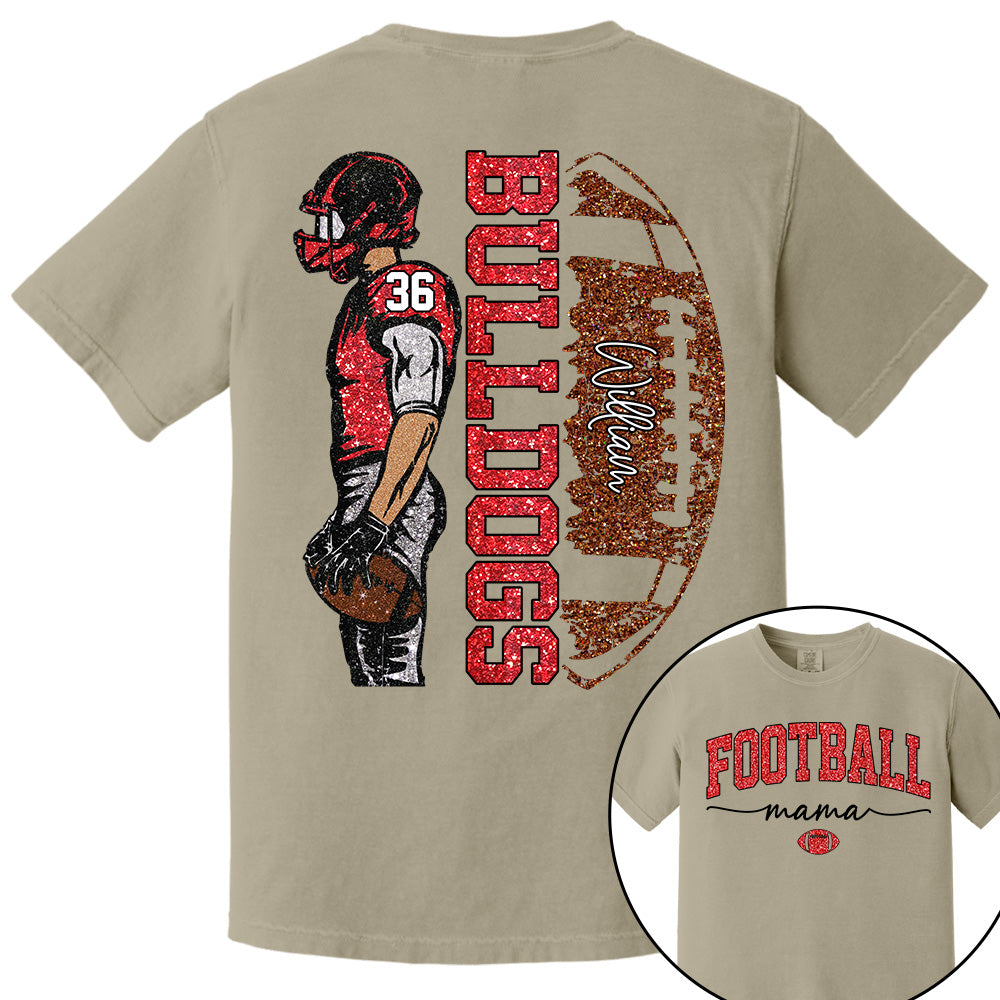 American Football Mom Team Shirt - Personalized Football Mom Shirts Na02 Li29