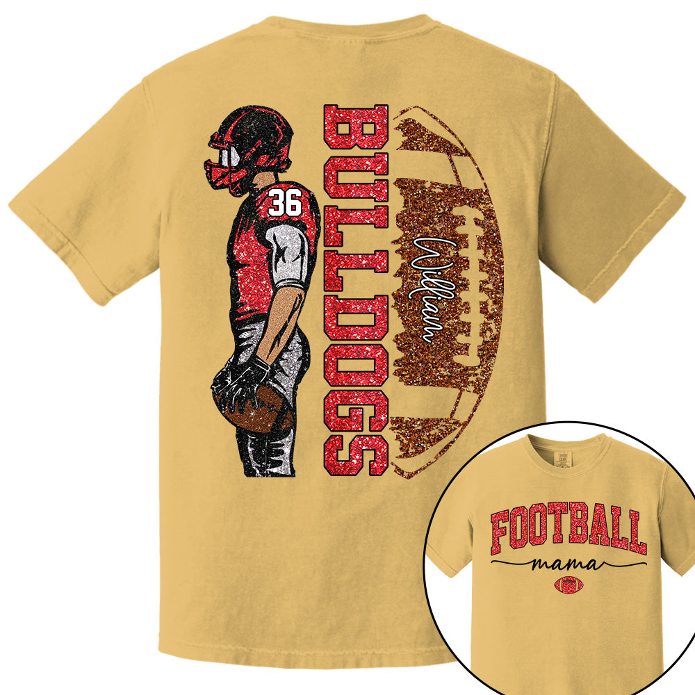 American Football Mom Team Shirt - Personalized Football Mom Shirts Na02 Li29