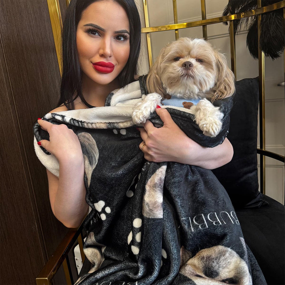 Personalized Dog Blanket with Name | Custom Photo Blanket for Dog | Custom Pet Photo Blanket | Personalized Dog Lover Gift | Gift for Pet