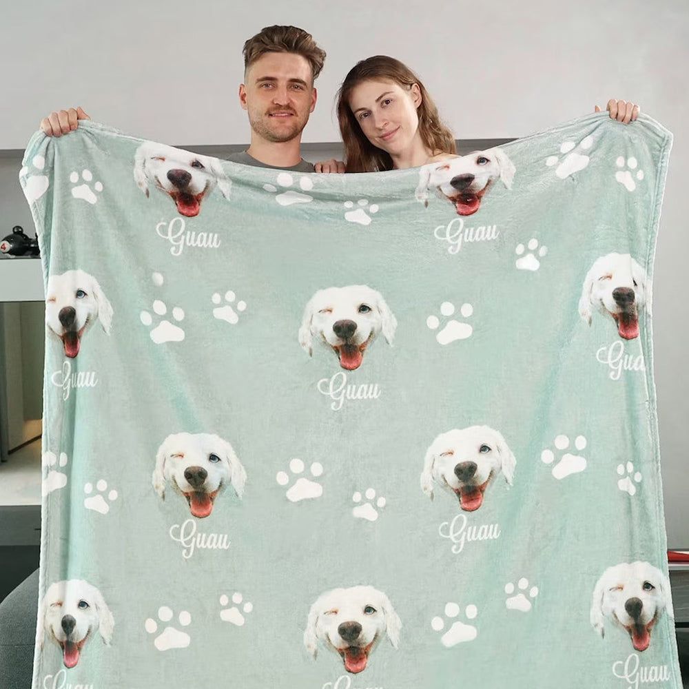 Personalized Dog Blanket with Name | Custom Photo Blanket for Dog | Custom Pet Photo Blanket | Personalized Dog Lover Gift | Gift for Pet