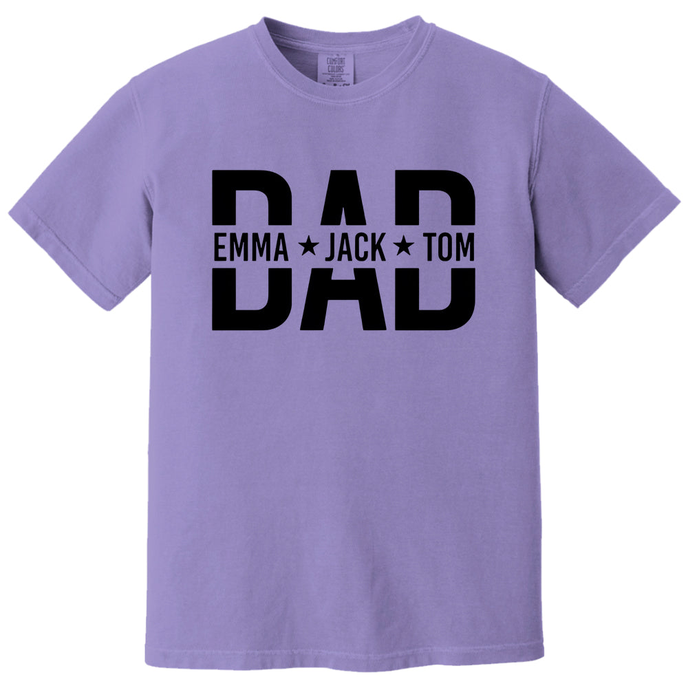 Custom Dad Shirt With Kids Names, Dad T-Shirt, Personalized Dad Shirt, Father's Day Shirt, New Dad Shirt, Daddy Shirt, Birthday Gift Dad Tee Hv01